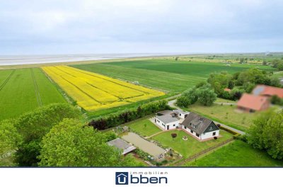 Schönes Wohnhaus mit Traumgrundstück direkt hinter dem Deich – Nähe Cuxhaven