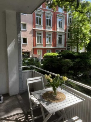 Ruhige 2-Zimmer-Erdgeschosswohnung im Frankfurt Bornheim ab 15.06