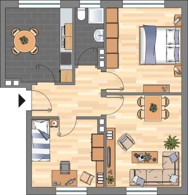 Demnächst frei! 3-Zimmer-Wohnung in Wilhelmshaven City