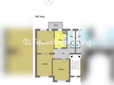 Tauschwohnung: 3Zim Wohnung. gegen 4 Zimmer