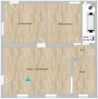 Helle 3,5 Zimmerwohnung ideal für Grenzgänger und Gartenliebhaber