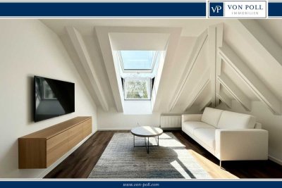 Hochwertig sanierte Dachgeschosswohnung mit Velux Dachbalkon in ruhiger Lage