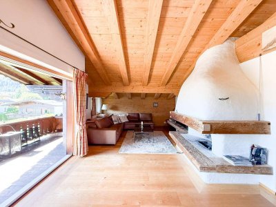 Freizeitwohnsitz-Charmantes Dachgeschoß mit Kamin und großem Sonnenbalkon in ruhiger Lage von Reith