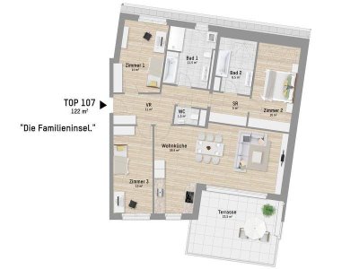 Geräumige 4-Zimmer Familieninsel mit Süd-Balkon und ganz viel Platz zum Leben. Sofort einziehen