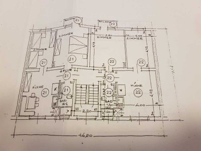 Renovierte 2-ZKDB mit Wohnküche,  Balkon und Keller.