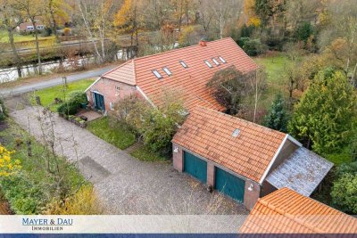 Freistehendes Einfamilienhaus mit viel Platz und einer Einliegerwohnung direkt am Kanal. OBJ. 9149