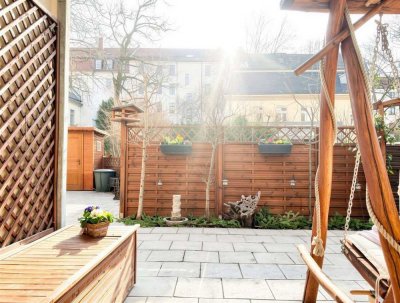 Gründerzeit Südvorstadt: bezugsfreie Terrassenwohnung mit Privatgarten nahe KarLi - STP & Keller