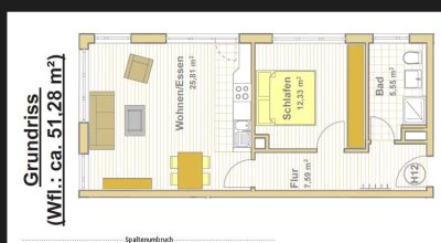 Lichtdurchflutete und moderne 2-Zimmer-Wohnung (teilmöbliert) im Herzen Grafings ab 01.04.23