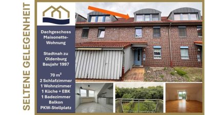 Ihr neues Zuhause: Charmante Maisonette-Wohnung in Wardenburg mit 70 m²,Balkon und modernem Komfort!