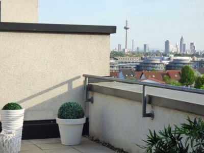 Luxuriöse Penthouse-Wohnung mit Skylineblick