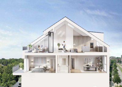 Neubau Erstbezug: Exklusives 4-Zimmer Penthouse mit Dachterrasse und Balkon
