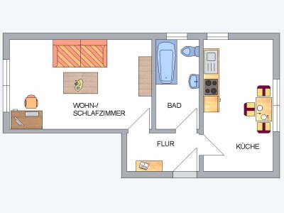 Traumhaft ruhige Lage, komplett renoviert, schicke Einbauküche, weißes Bad, S-Bahn: 5 Fahrtminuten