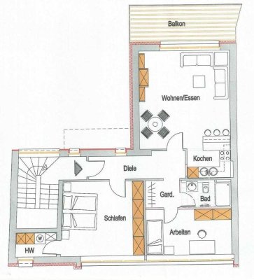 DO.südl.Innenstadt 3,5 R. Whg. 88 m² Balkon, EB-Küche, Rosenviertel