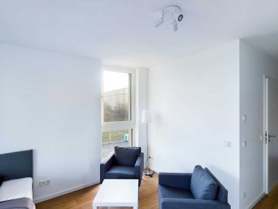 Neubau mit EBK, Aufzug und Balkon 1 Zimmer möbliertes Studio