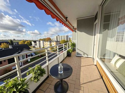 Sonnige, barrierefreie 3-Zimmer-Wohnung mit Balkon und Weitblick in ruhiger Lage von Hilden