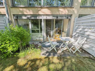 Kapitalanlage in München: Helle Erdgeschosswohnung mit Loggia, Terrasse & Garten