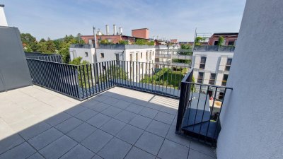 3-Zimmer DG-Wohnung mit 25m2 Terrasse | Ausrichtung Nord-Osten | Baujahr 2024