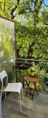 Schöne möblierte 2 Zimmer Wohnung mit Stuckdecken und Balkon in Tiergarten Moabit
