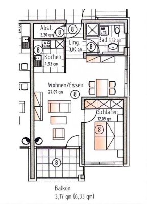 Moderne, zentrumsnahe, helle 2-Raum-Wohnung mit Südbalkon in Landau