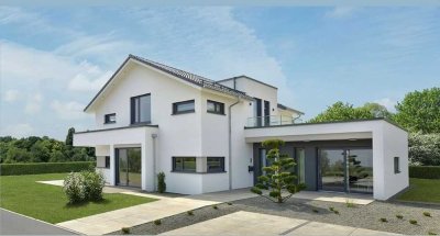 Frei planbares neues modernes Concept-Haus auf noch bebautem Grundstück. Größe variabel.