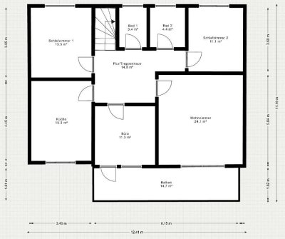 Haus zu vermieten mit Garten, Kamin und viel Platz