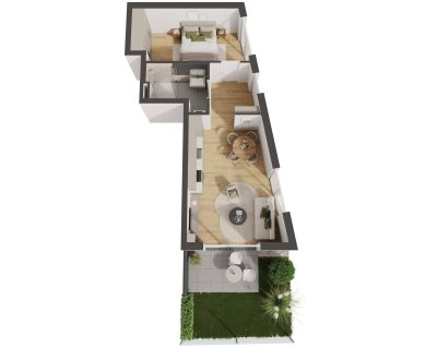 Hochwertige 2-Zimmer Neubau-Gartenwohnung (W01)
