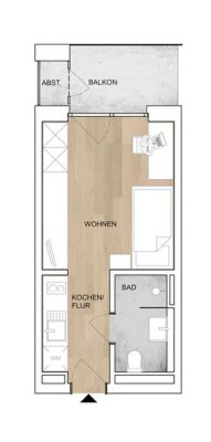 Exklusive, möblierte 1-Zimmer-Wohnung mit gehobener Innenausstattung mit EBK in Aalen