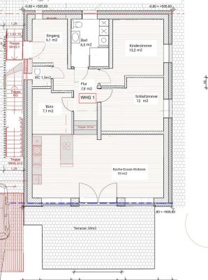 3,5-Zi Wohnung mit Terrasse und Garten in München-Moosach