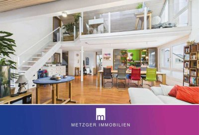 Außergewöhnliche 4,5-Zimmer Maisonette-Wohnung mit sonnigem West-Balkon und toller Raumwirkung