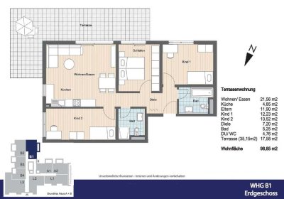 4-Zimmer-Wohnung in Traumlage von Garmisch-Partenkirchen mit Garten und TG-Stellplatz (NEUBAU)