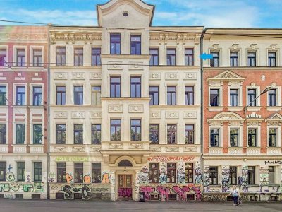 3-Zimmer-Altbauwohnung mit Balkon und Grünblick in Leipzig-Connewitz