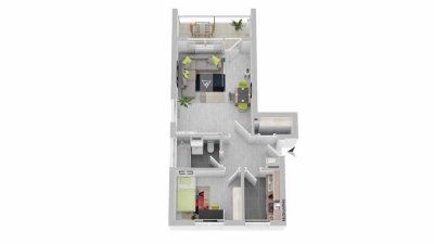 ** Provisionsfreie, leere und sonnendurchflütete 2-Zi.-Wohnung mit Stellplatz und Balkon