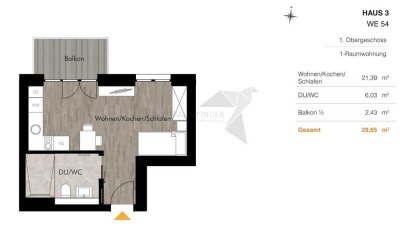 ++ Frühlingsangebot ++ Barrierefreie 1-Raum-Whg. mit Balkon und Einbauküche am Pelzmühlenteich