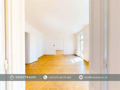 Altbaujuwel mit 117 m² &amp; Süd-Balkon – Helle, ruhige Wohnung mit Weitblick über Wien