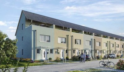 Bezahlbares Reihenhaus als Effizienzhaus 55