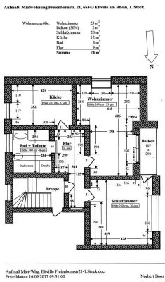 Eltville 2-Zimmer-Wohnung mit Top Bad und Einbauküche