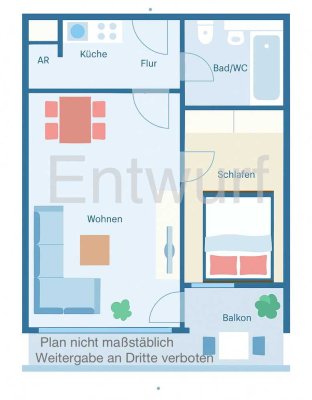 1,5-Zimmer-Wohnung mit Balkon und EBK in Erlangen inkl. Außenstellplatz