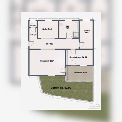 Charmante Erdgeschosswohnung mit Gartenidylle