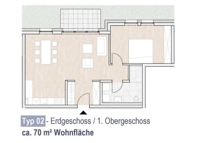 Alsdorf-Hoengen: 2-Zimmer Neubauwohnung mit Terrasse!