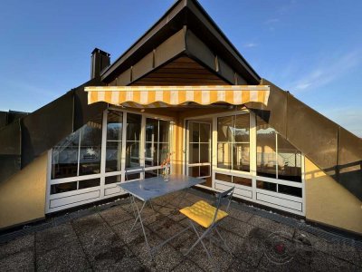 Atmosphärische, neuwertige 2,5-Zi.-Dachterrassen-Wohnung mit dezentem Bergblick im Herzen Kemptens