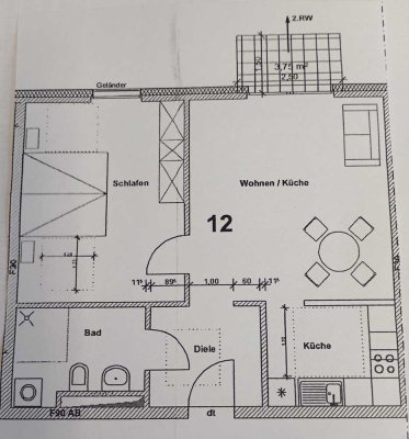 Nur für Senioren (2 Personen) ab 60 Jahre, 2-Zimmer-Wohnung öffentlich gefördert