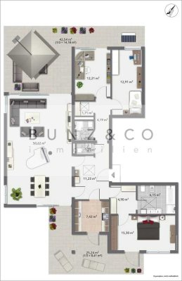 Außergewöhnliche Dachterrassenwohnung im Herzogpark mit einzigartigem Wohngefühl!