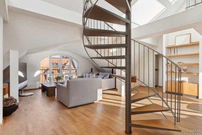 1 Grundmehr.  Luftiges Penthouse über den Dächern Haidhausens mit zwei Dachterrassen