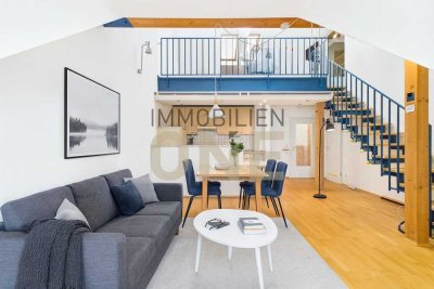Helle 2,5-Zimmer Galeriewohnung mit Balkon und Tiefgaragenstellplatz