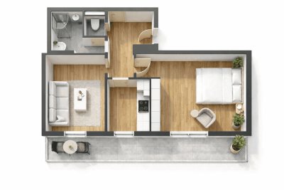 Helle Dachgeschosswohnung mit großzügigem Balkon in begehrter Lage im 13. Bezirk
