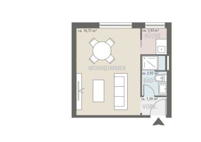 1-Zi.-Studi-Appartement