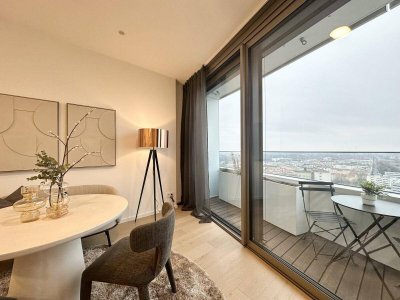 NEU! Möbliert DANUBEFLATS - Doorman, Gym, Pool, div. Lounges UND den schönsten Ausblick auf Stephansdom, Prater &amp; Neue Donau