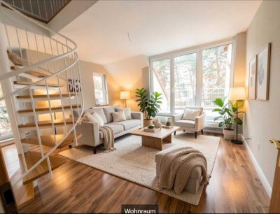 Charmante 3-Zimmer-Maisonettewohnung mit Studiozimmer & großem Balkon in Seenähe