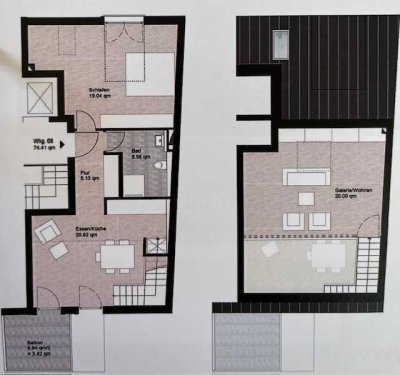 Exklusive 2-Zimmer Maisonette in Durlach mit Garage