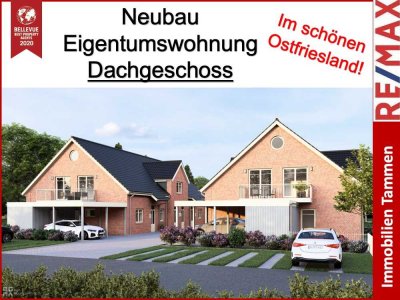 * NEUBAU * Dachgeschoss * Zentrale Lage in Westoverledingen * Neuster Standard * Carportstellplatz *